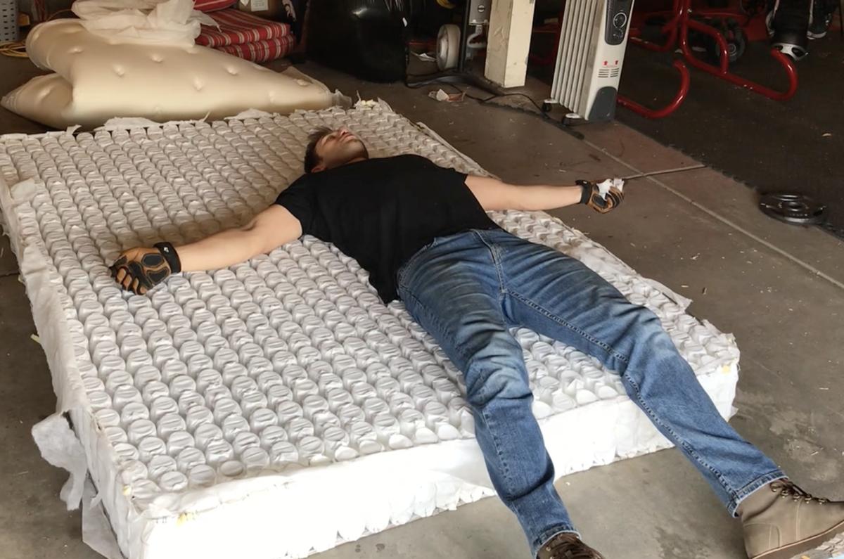 Testing a mattress